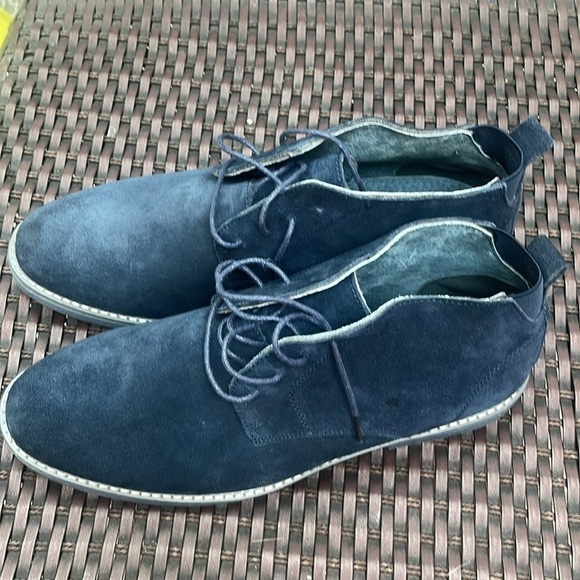 Bruno Marc New York Men\'s Classic Suede Leather Desert Chukka Boots navy size 13